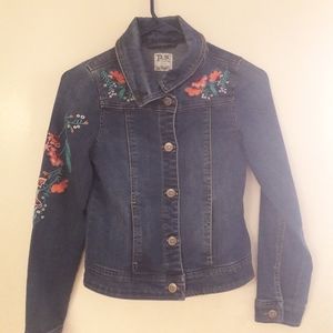P.S by Aeropostale embroidered denim jacket